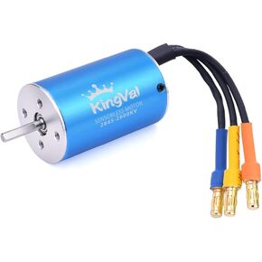 KingVal Replacement 2845 2600KV Brushless Sensorless Motor Shaft 3.175mm Compatible with 1/12 /1/14 RC Car