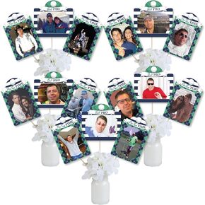 Big Dot of Happiness Par-Tee Time - Golf - Birthday or Retirement Party Picture Centerpiece Sticks - Photo Table Toppers - 15 Pieces