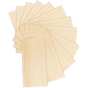 20 Pack Basswood Sheets for Crafts - 4 x 8 x 1/8 Inch - 3mm Thick Plywood Sheets Unfinished Bass Wood Boards for Laser Cutting, Wood Burning, Architectural Models, Staining