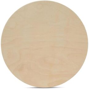 Wood Circle Disc 5 inch Diameter, 1/2 inch Thick, Birch Plywood, Pack of 1 Unfinished Round Wooden Circles for Crafts by Woodpeckers