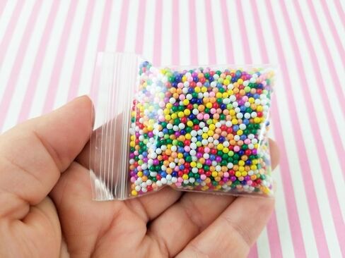 رشات غير قابلة للأكل من زجاج قوس قزح الصناعي، 2 مم، ديكودين قوس قزح Funfetti Jimmies، خرز الكافيار الصناعي، زخرفة فنية من طين البوليمر، مثالية لفن الراتنج والديكور اليدوي (30 جرام) in Saudi Arabia