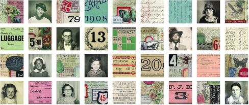 Tim Holtz Collage Tiles Paper Crafts, Multi in Saudi Arabia