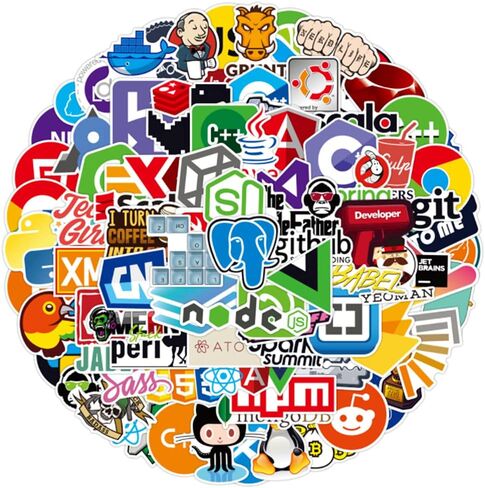 ان جي2دي58 206 قطعة من ملصقات DEV النسخة الجديدة من المطور الامامي، لغات خلفية للمطورين والمبرمجين والمبرمجين والقراصنة والمهوسين والمهندسين، الوان مختلطة، مقاسات مختلطة in Kuwait