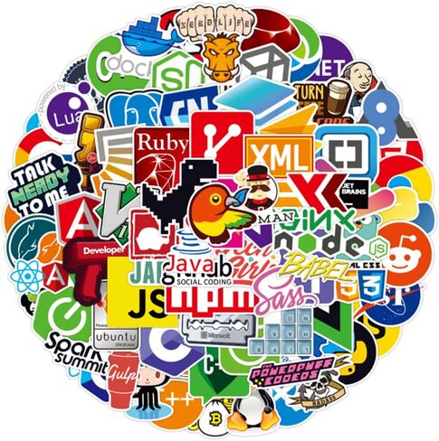 ان جي2دي58 206 قطعة من ملصقات DEV النسخة الجديدة من المطور الامامي، لغات خلفية للمطورين والمبرمجين والمبرمجين والقراصنة والمهوسين والمهندسين، الوان مختلطة، مقاسات مختلطة in Kuwait