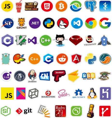 ان جي2دي58 206 قطعة من ملصقات DEV النسخة الجديدة من المطور الامامي، لغات خلفية للمطورين والمبرمجين والمبرمجين والقراصنة والمهوسين والمهندسين، الوان مختلطة، مقاسات مختلطة in Kuwait