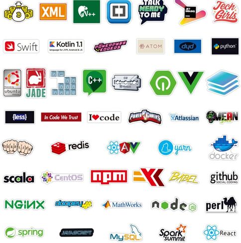 ان جي2دي58 206 قطعة من ملصقات DEV النسخة الجديدة من المطور الامامي، لغات خلفية للمطورين والمبرمجين والمبرمجين والقراصنة والمهوسين والمهندسين، الوان مختلطة، مقاسات مختلطة in Kuwait