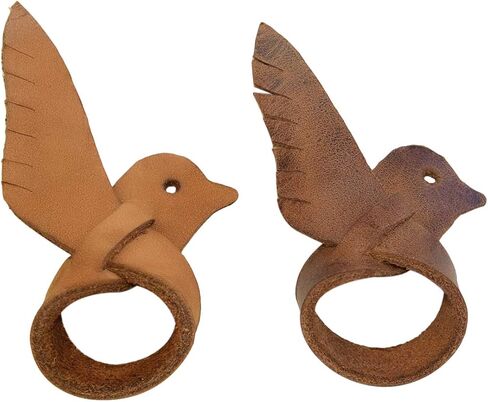 Hide & Drink, Leather Friendship Dove Rings (2 Pack), for Your Significant Other/Friend/Creative/Artistic, Handmade Includes 101 Year Warranty :: Multicolor Brown in Saudi Arabia