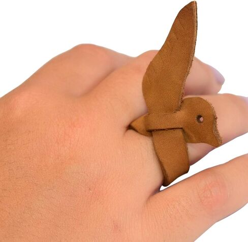 Hide & Drink, Leather Friendship Dove Rings (2 Pack), for Your Significant Other/Friend/Creative/Artistic, Handmade Includes 101 Year Warranty :: Multicolor Brown in Saudi Arabia
