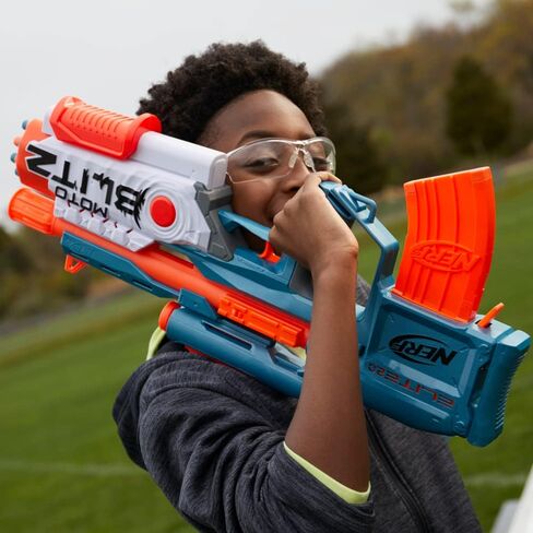 Nerf Elite 2.0 Motoblitz CS-10 Blaster, Motorised 10-Dart Blasting, Airblitz 6 Darts at Once, Clip, 22 Elite Darts in Saudi Arabia