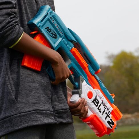 Nerf Elite 2.0 Motoblitz CS-10 Blaster, Motorised 10-Dart Blasting, Airblitz 6 Darts at Once, Clip, 22 Elite Darts in Saudi Arabia