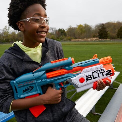 Nerf Elite 2.0 Motoblitz CS-10 Blaster, Motorised 10-Dart Blasting, Airblitz 6 Darts at Once, Clip, 22 Elite Darts in Saudi Arabia