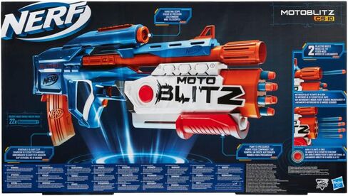 Nerf Elite 2.0 Motoblitz CS-10 Blaster, Motorised 10-Dart Blasting, Airblitz 6 Darts at Once, Clip, 22 Elite Darts in Saudi Arabia