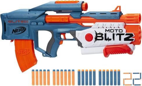 Nerf Elite 2.0 Motoblitz CS-10 Blaster, Motorised 10-Dart Blasting, Airblitz 6 Darts at Once, Clip, 22 Elite Darts in Saudi Arabia