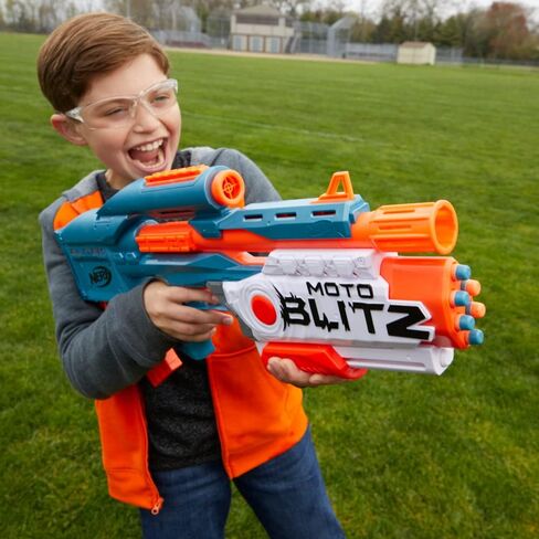 Nerf Elite 2.0 Motoblitz CS-10 Blaster, Motorised 10-Dart Blasting, Airblitz 6 Darts at Once, Clip, 22 Elite Darts in Saudi Arabia