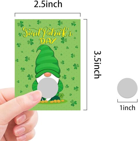 MOUNMDA 36 قطعة من بطاقات ألعاب القديس باتريك للخدش - ألعاب يوم القديس باتريك - ألعاب حفلات شامروك كرافت لحفلات عيد القديس باتريك المفضلة تذاكر السحب in Kuwait