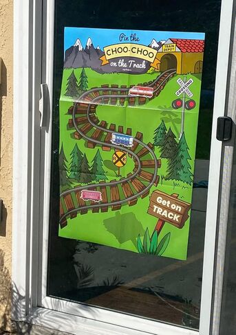 Jayd Products, Pin the Choo Choo on the Track, Train Theme Party Game 40 Stickers, 37 * 24in, X-Large Poster Train Birthday Party Activity in Saudi Arabia