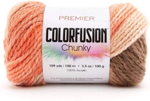 خيوط مكتنزة من Premier Yarns Colorfusion - 3.5 أونصة - #5 وزن ضخم - حزمة مكونة من 3 قطع مع أقلام تحديد الغرز من Bella's Crafts (استوائية) in Kuwait