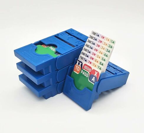 صناديق المزايدة Jinwusty Bridge - مجموعة من 4 أجهزة مزايدة ممتازة في Tournment Texas Holdem، بطاقات ورقية زرقاء in Kuwait