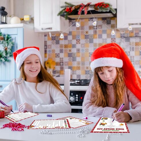 Whaline 84Pcs Christmas Trivia Games Question and Answer Party Game Paper Cards for Xmas Holiday Party Indoor Activity Family Friends, 4 Designs in Saudi Arabia