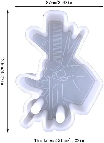 Duawenki Middle Finger Gesture Letter Shape Car Freshie Silicone Mold for Making Soap Aroma Beads Car Freshie, Pendant, Candle, Resin in Kuwait