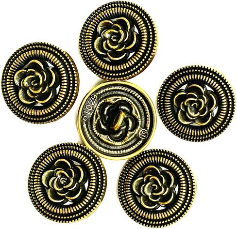 Lmlliang 10PC Black Vintage Metal Enamel Round Sewing Buttons,for Blazer, Suits, Sport Coat, Uniform, Jacket DIY Hand Sewn30MM in Saudi Arabia