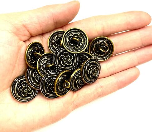 Lmlliang 10PC Black Vintage Metal Enamel Round Sewing Buttons,for Blazer, Suits, Sport Coat, Uniform, Jacket DIY Hand Sewn30MM in Saudi Arabia