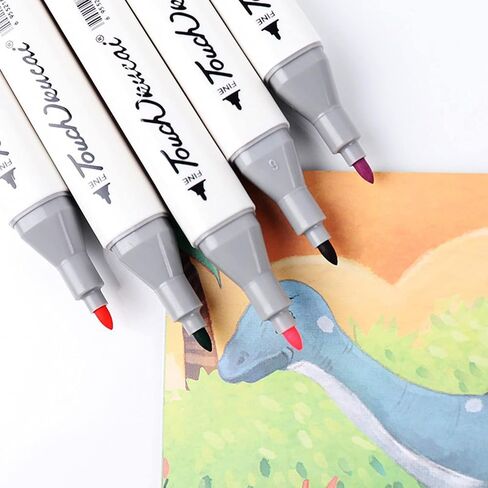 مجموعة اقلام ماركر مزدوجة الطرف قابلة للغسل، 60 لونًا كلاسيكيًا من الباستيل، مجموعة أدوات أقلام تلوين فنية مثالية هدية للأطفال والبنات من سن 4 و5 و6 و7 سنوات in Kuwait