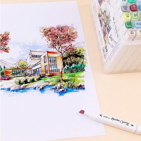 مجموعة اقلام ماركر مزدوجة الطرف قابلة للغسل، 60 لونًا كلاسيكيًا من الباستيل، مجموعة أدوات أقلام تلوين فنية مثالية هدية للأطفال والبنات من سن 4 و5 و6 و7 سنوات in Kuwait