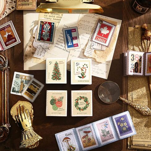 مجموعة ملصقات طوابع بريدية عتيقة من 300 قطعة، ملصق ختم السفر لمستلزمات سجل القصاصات ومخططي المجلات، ملصقات طوابع وهمية مقاومة للماء للبالغين والمراهقين in Kuwait