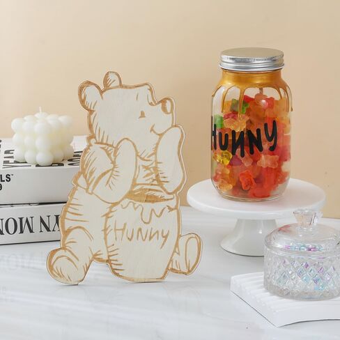 2PCS Winnie Centerpieces For Tables Decor Wood Sign For Baby Shower Party Kids Room Decorations 1st Birthday Party Decor in Kuwait