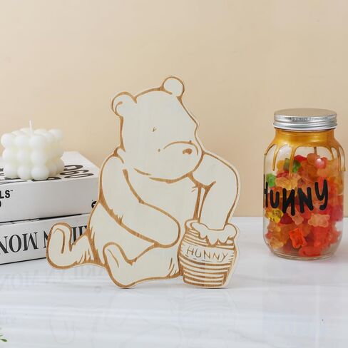 2PCS Winnie Centerpieces For Tables Decor Wood Sign For Baby Shower Party Kids Room Decorations 1st Birthday Party Decor in Kuwait