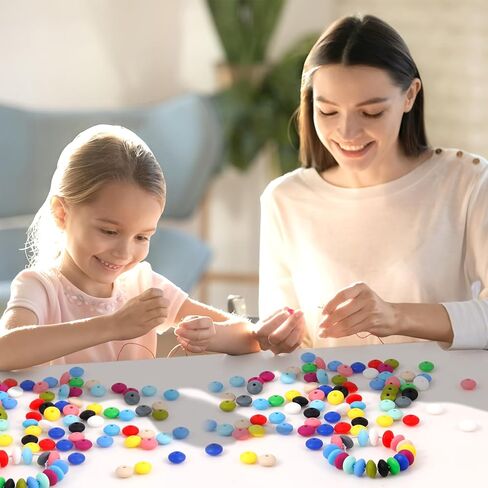 120 Pcs Snowman Beads, Christmas Wooden Beads with 10.9 Yards Twine for Christams DIY Crafts Package Decorations in Kuwait