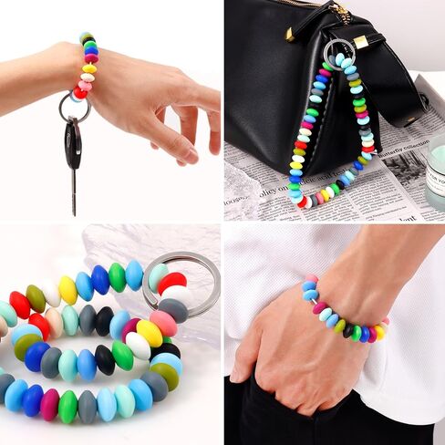 120 Pcs Snowman Beads, Christmas Wooden Beads with 10.9 Yards Twine for Christams DIY Crafts Package Decorations in Kuwait