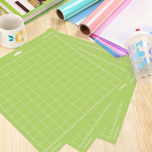 قطع ماصير قياسية من Corey-z 12x12 لماكينة Cricut 3 / Maker/Cricut Explore Air 2/Air/One ، 3 قطع حصائر قطع حرفية، ملحقات استبدال الحصير الخضراء قطع in Kuwait