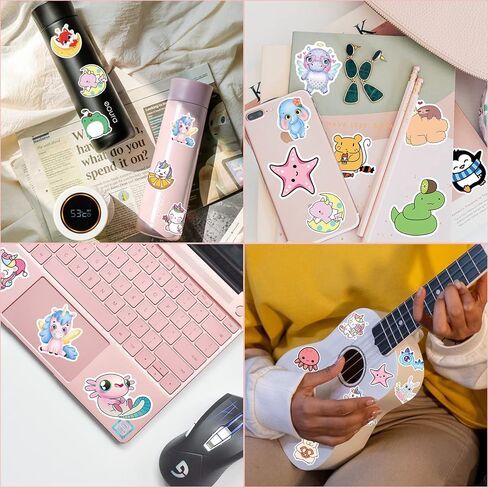 300 قطعة من ملصقات الحيوانات اللطيفة، ملصقات الحيوانات المائية الجمالية، ملصقات الفينيل لزجاجة المياه، الكمبيوتر المحمول، الهاتف، ملصقات لوح التزلج للأطفال والمراهقين والبنات والأولاد in Kuwait