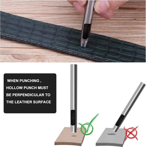 خرامة جلدية مجوفة من القدماء - 0.5 مم - 9 مم - مجموعة من 14 قطعة من أجل أبازيم وفتحات ومسامير في الأحذية، والأحزمة، والألجمة in Kuwait
