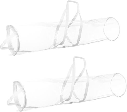 أكياس تخزين لفافة ورق تغليف الهدايا من Elf Stor بطول 31 بوصة، 2 قطعة من حقائب اليد الشفافة بمقابض، تناسب ما يصل إلى 25 قطعة من لفة ورق تغليف الهدايا في كل حقيبة in Kuwait