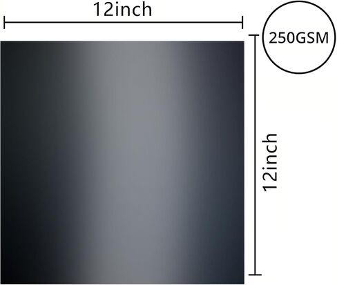 Silver Metallic Cardstock Paper, 30pcs of 12"x12" (250 GSM) - Foil Board, Mirror Finish Surface, Perfect for Crafting, Invitations & Decorations (Silver) in Saudi Arabia