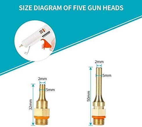 مسدس صمغ صناعي يذوب بالحرارة بقدرة 150 واط من تشانسيون، قابس أمريكي مع 10 قطع من أعواد الصمغ قابلة للتعديل لدرجة الحرارة، 2 فوهات نحاسية للحرف اليدوية والإصلاحات السريعة in Kuwait