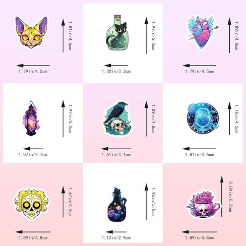 ملصقات لاغوم دريمبوت الشريرة الصيدلية الجمجمة للهالوين - 50 ورقة لألواح التزلج، ومصدات السيارات، والأمتعة، وزجاجات المياه، وديكور المنزل، والمزيد in Kuwait