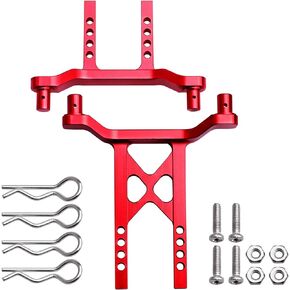 Metal Aluminum Front & Rear Body Mounts Posts for 1/18 Traxxas LaTrax Teton SST, Replace Parts 7615 (Blue)