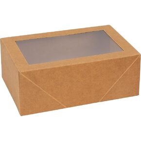 Hammont Premium Square Bakery Boxes (8 Pack) | Black 6x6x3 Pastries Boxes With Clear Window | Non-glossy Gift Boxes | Cardboard Paper Boxes for Cupcakes, Treats, Gifts in Kuwait