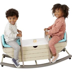 Little Tikes Teeter Totter, Wooden Ride-On, 2-in-1 Toy Rocker for Children and Storage Bench for. Active Play for Toddlers Kids, Gift Boys Girls Ages 2-5 in Saudi Arabia