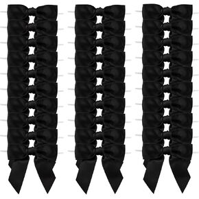 30pcs Boutique 2.5" Hot Pink Satin Ribbon Twist Tie Bows for Tying Up Packages Gift Wrapping in Kuwait