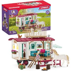 Schleich Horse Club 95-Piece Horse Set for Girls and Boys Ages, Camper for Secret Club Meetings Playset with Doll and Horse Toys in Kuwait