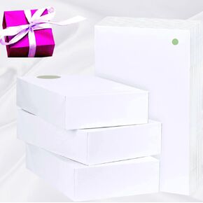 علب هدايا ارسيكي بالأغطية وعلبة هدايا بيضاء وعلب قميص وعلبة هدايا كبيرة.علب قمصان لتغليف الهدايا.قوية ومتينة وسهلة التجميع &3 أطقم 17*11*3 in Kuwait