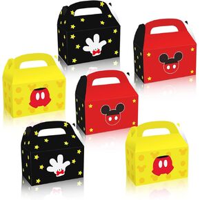 OULUN 12Pcs Mickey Party Gift Box for Mouse,3 Styles of Cute Mickey Theme Party Favor Candy Boxes,for Kids Cartoons Theme Birthday Party Gift Giving Party Favors Decorations Supplies in Saudi Arabia