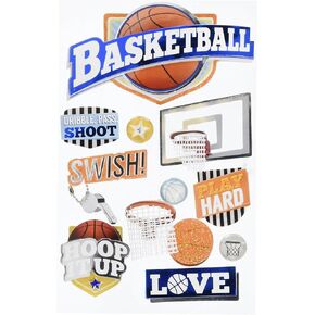 Paper House Productions 3D Stickers-Basketball Swish, Blue in Saudi Arabia