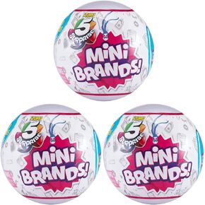 5-Surprise Mini Brands Collectible Capsule Ball by Zuru - 3 Ball Bundle in Saudi Arabia