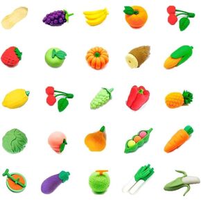 Joanna Reid Collectible Set of Adorable Puzzle Erasers for Kids Value Pack - No Duplicates - Puzzle Toys Best for Party Favors-Treasure Box Items for Classroom (Vegetable & Fruit) in Kuwait